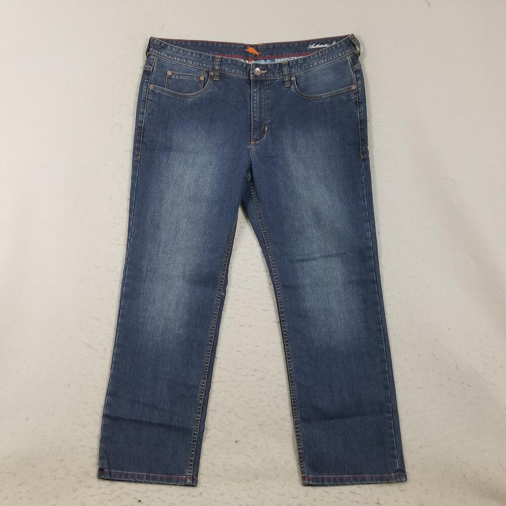 Tommy Bahama Sorrento Authentic Straight Jeans Mens 40x30 Blue Wash Denim Pants